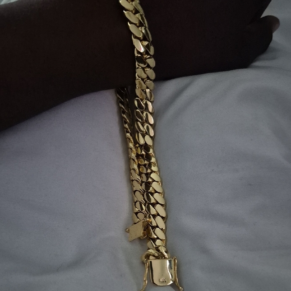 14k Gold Chain Cuban Stamped For A Nice Gift